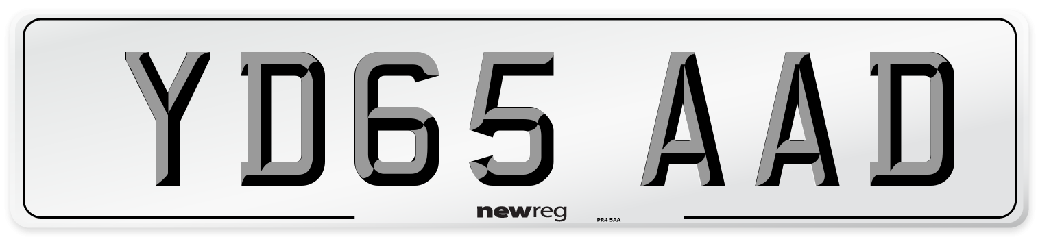 YD65 AAD Number Plate from New Reg